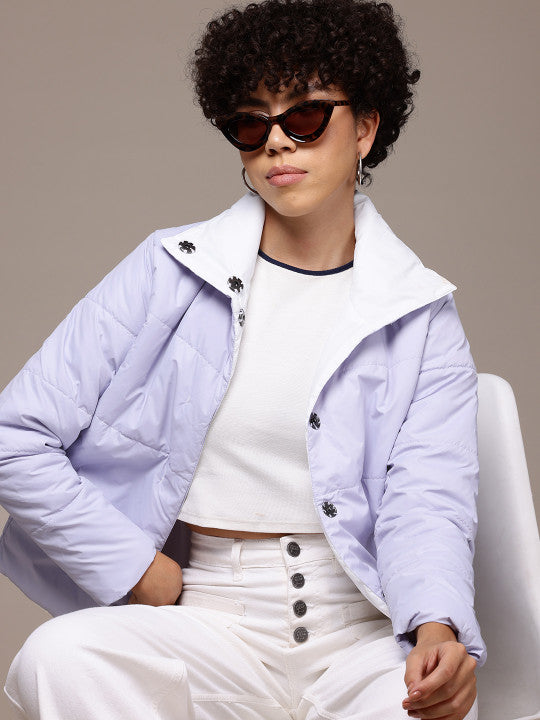 Mock Collar Padded Jacket