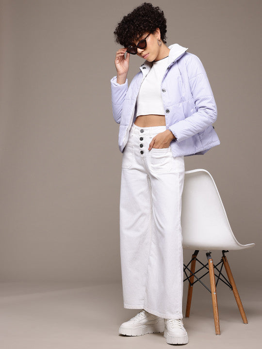 Mock Collar Padded Jacket