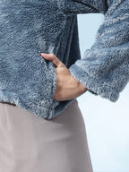 Faux Fur Collarless Jacket