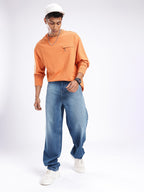 Men Loose Fit Light Fade Jeans