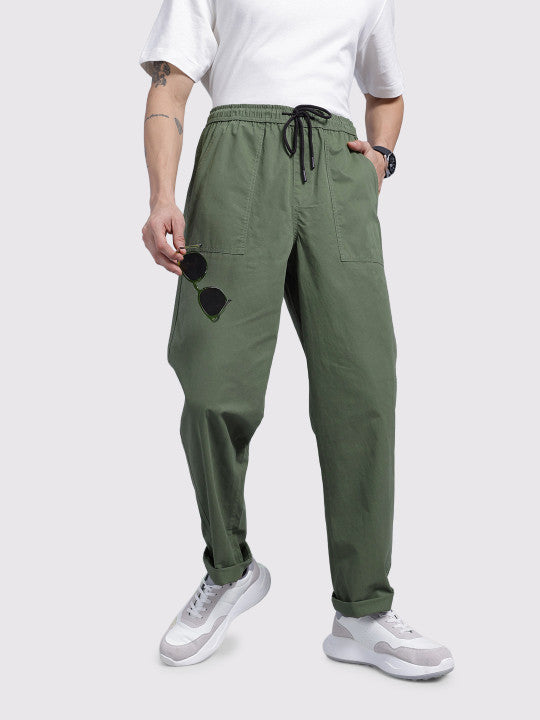 Men Relaxed Fit Trousers