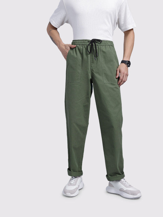 Men Relaxed Fit Trousers