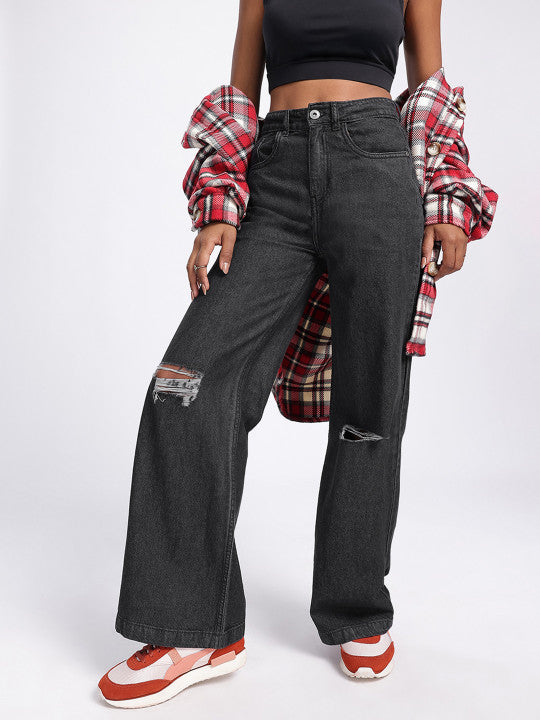 High Rise Wide Leg Jeans