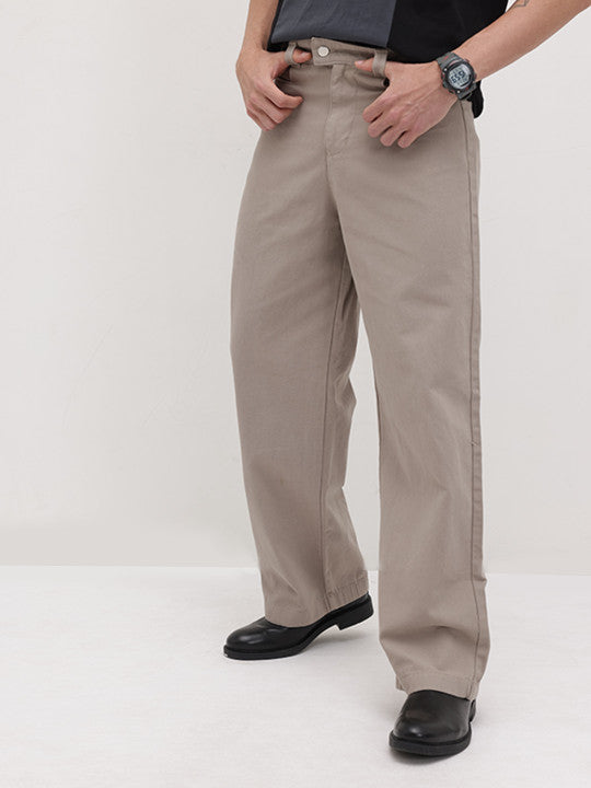 Pure Cotton Wide Leg Trousers