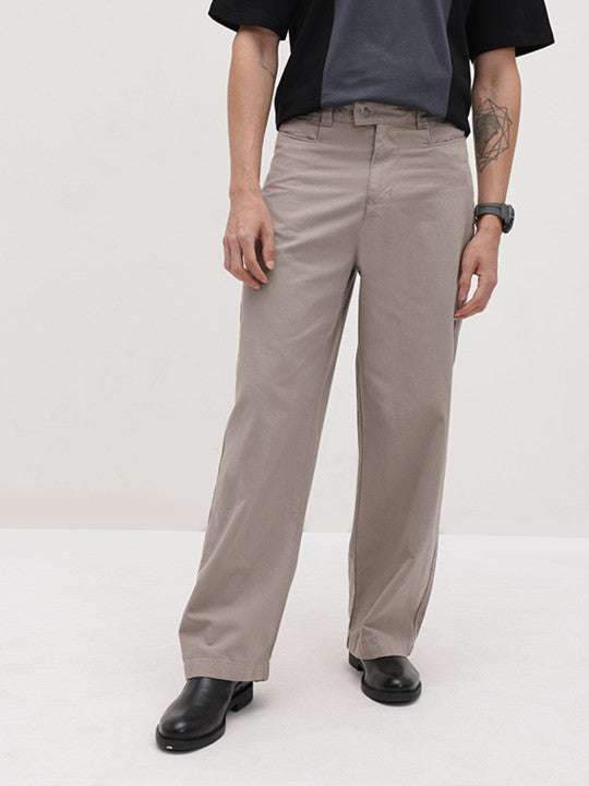 Pure Cotton Wide Leg Trousers