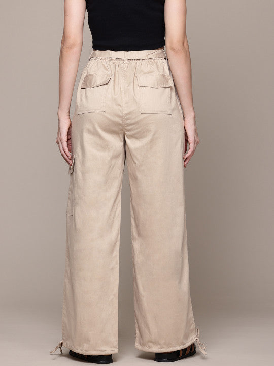 Cargo Wide Leg Trousers with Belt