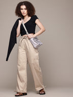 Cargo Wide Leg Trousers with Belt