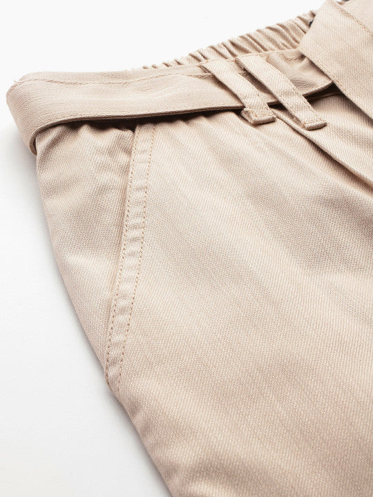 Cargo Wide Leg Trousers with Belt