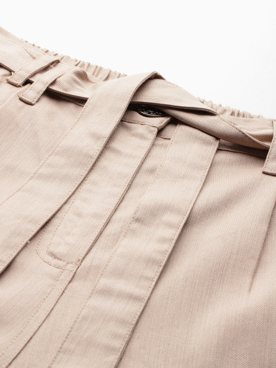 Cargo Wide Leg Trousers with Belt