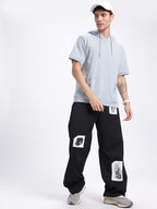 Patchwork Loose Fit Wide Leg Trousers