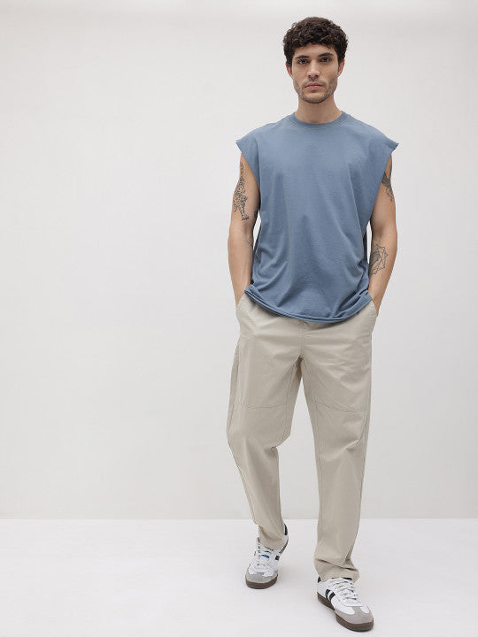 Men Relaxed Fit Mid-Rise Chinos Trousers