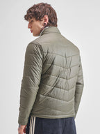 Men Solid High Neck Puffer Jacket