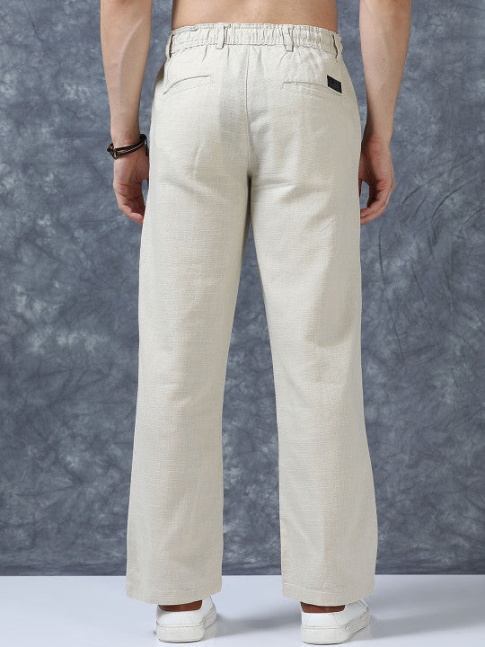 Linen Relaxed-Fit Regular Trousers