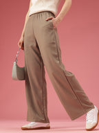 Flared High-Rise Regular Trousers
