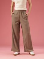 Flared High-Rise Regular Trousers