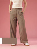 Flared High-Rise Regular Trousers