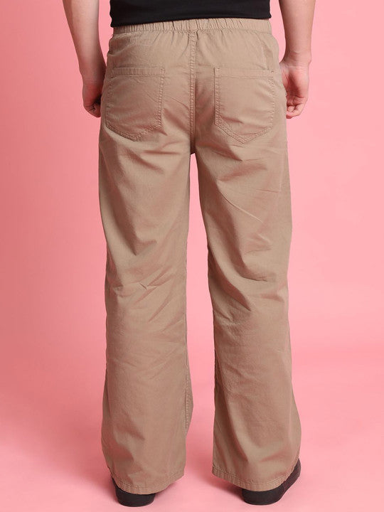 Men Wide Leg Chino Trousers