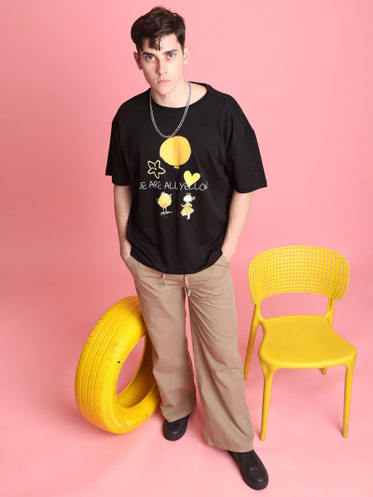 Men Wide Leg Chino Trousers