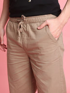 Men Wide Leg Chino Trousers