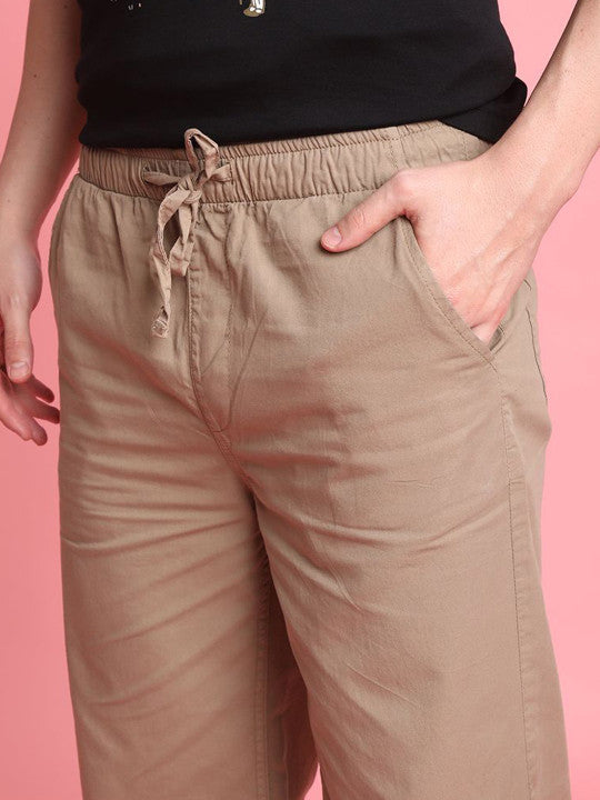 Men Wide Leg Chino Trousers