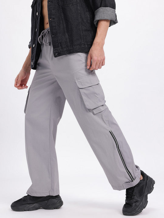 Men Zipped Velcro Fit Cargos